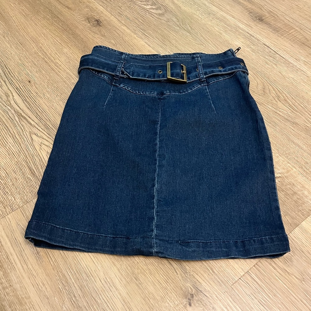 Free People stretch denim mini skirt